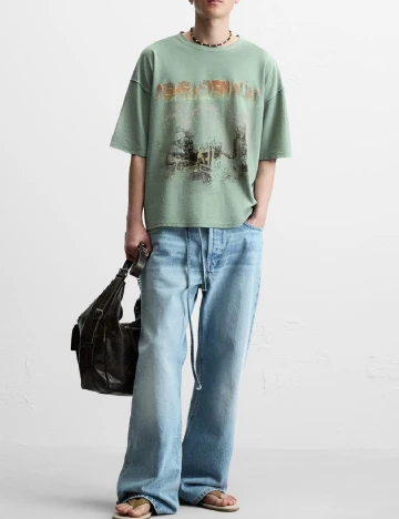 Tricou Oversize Zara, verde