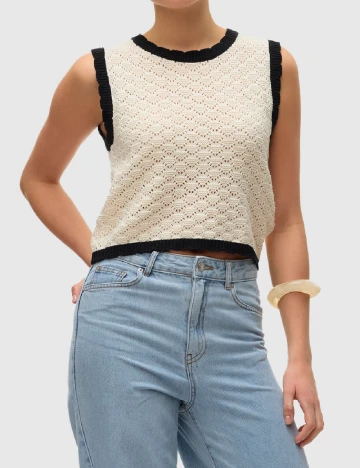 Top Vero Moda, ecru