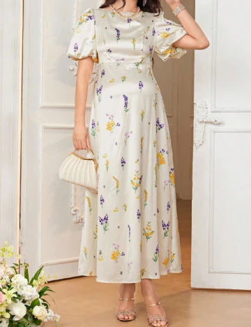 Rochie lunga SHEIN Maternity, floral print Floral print