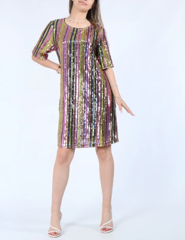 Rochie scurta Pieces, mix culori