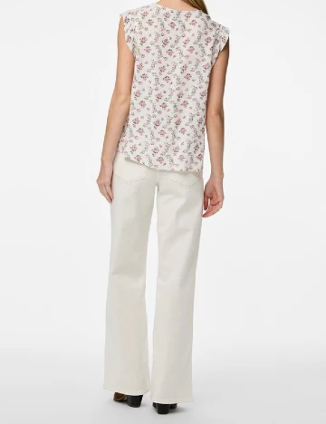 Bluza Pieces, alb
