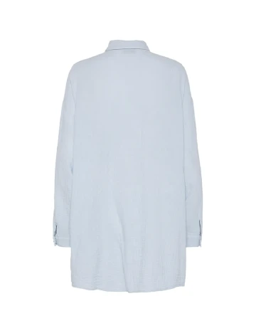 Camasa Oversize Pieces, bleu