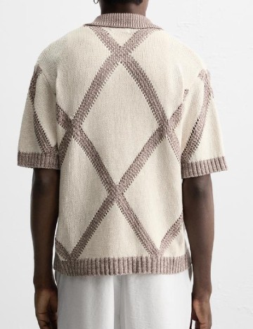 Bluza Zara, crem/maro