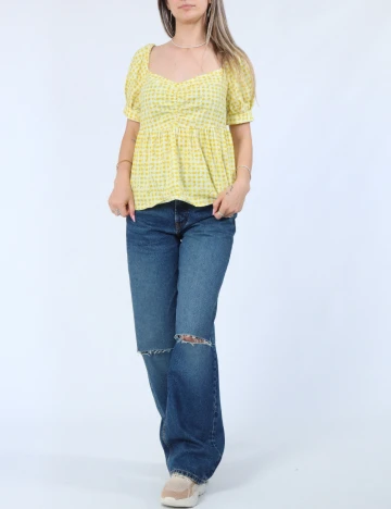 Bluza Pieces, galben