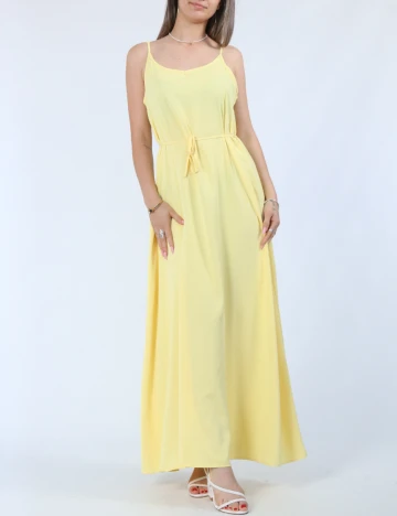 Rochie lunga Pieces, galben