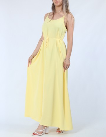 
						Rochie lunga Pieces, galben