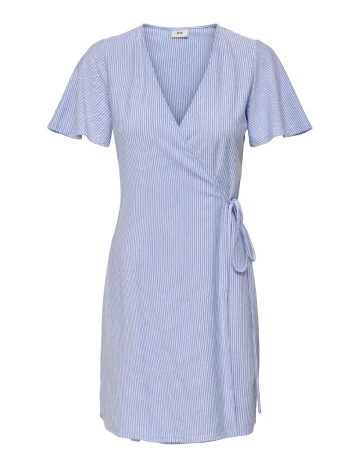 Rochie scurta Jacqueline de Yong, alb/albastru Albastru