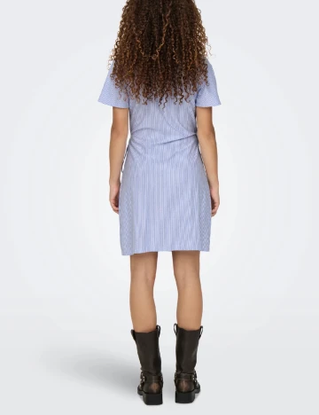 Rochie scurta Jacqueline de Yong, alb/albastru Albastru