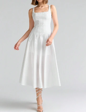 Rochie medie SHEIN, alb Alb