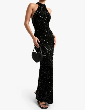 Rochie lunga Boohoo, negru
