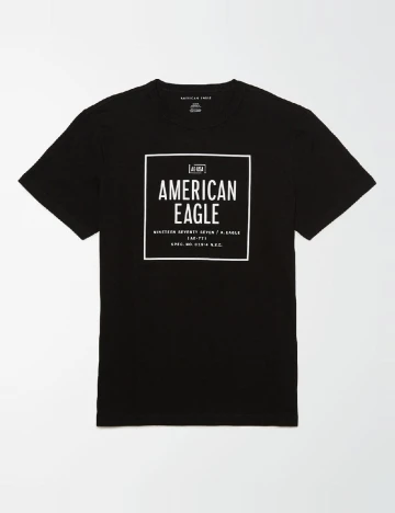 Tricou American Eagle, negru Negru