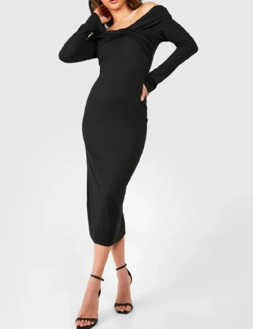 Rochie medie Boohoo, negru