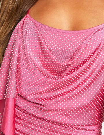 Rochie scurta Boohoo, roz Roz