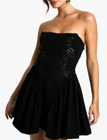 Rochie scurta Boohoo, negru Negru