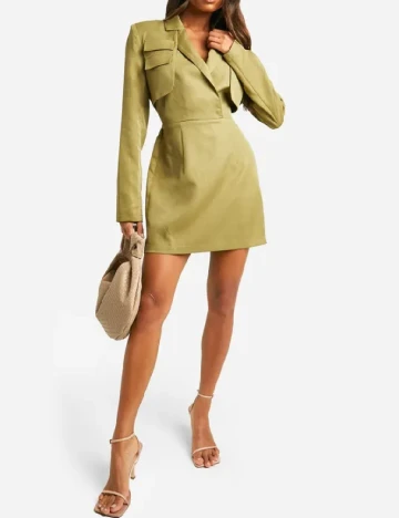 Rochie scurta Boohoo, verde