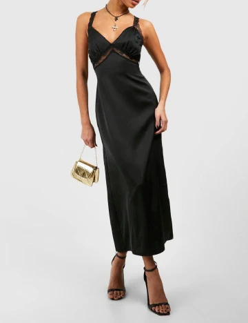 Rochie lunga Boohoo, negru Negru