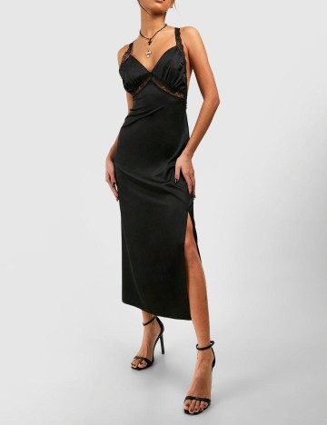 Rochie lunga Boohoo, negru