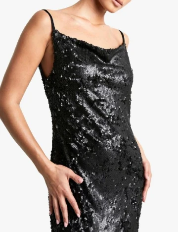 Rochie lunga Boohoo, negru