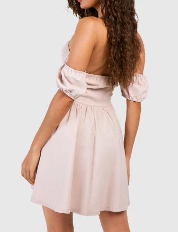 Rochie scurta Boohoo, crem