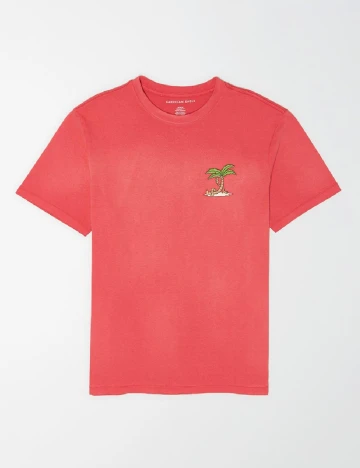 Tricou American Eagle, rosu Rosu