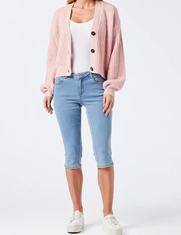 Pantaloni trei sferturi Vero Moda, albastru