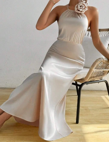 Rochie lunga SHEIN, crem Crem