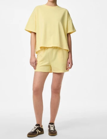 Tricou Pieces, galben