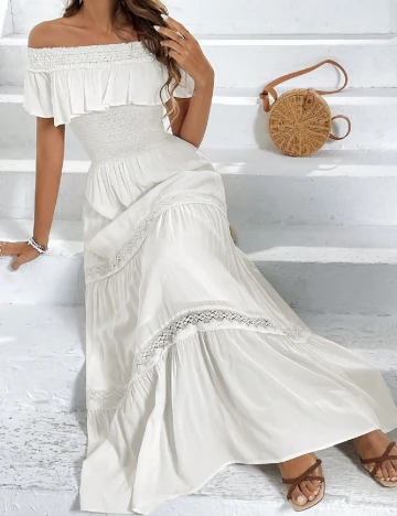 Rochie medie SHEIN, alb