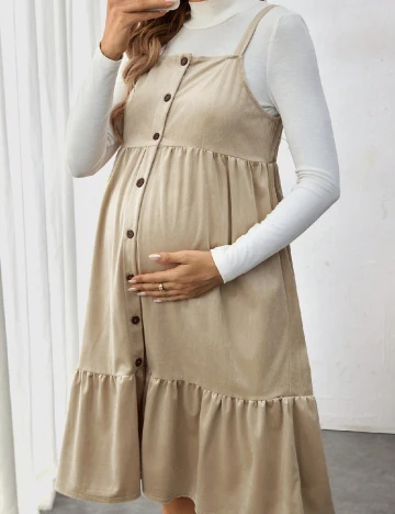 Rochie scurta SHEIN Maternity, crem Crem