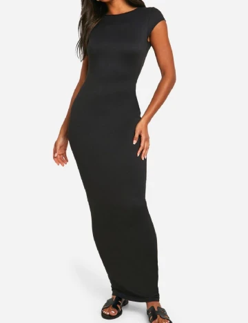 Rochie lunga Boohoo, negru