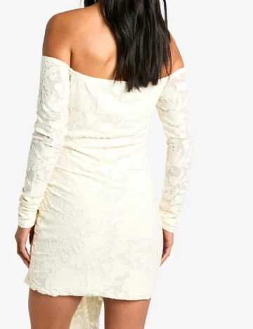 Rochie scurta Boohoo, crem