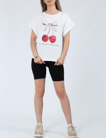 Tricou Noisy May, alb