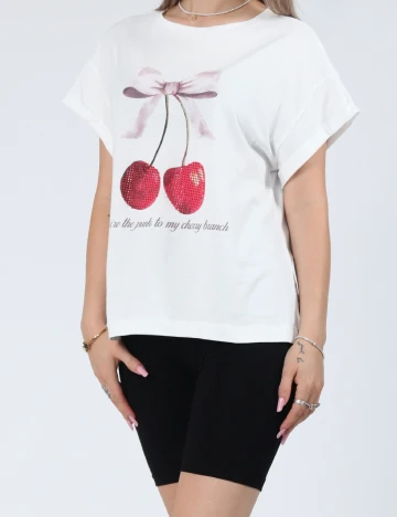 Tricou Noisy May, alb