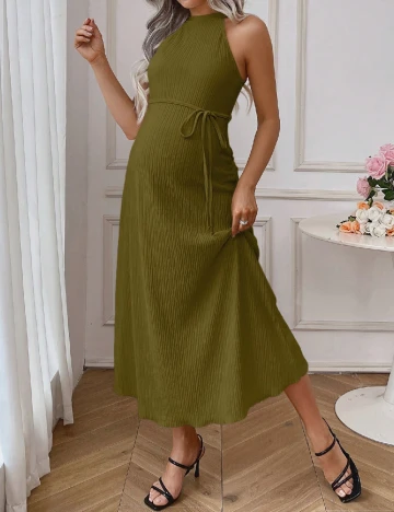 Rochie medie SHEIN Maternity, verde Verde