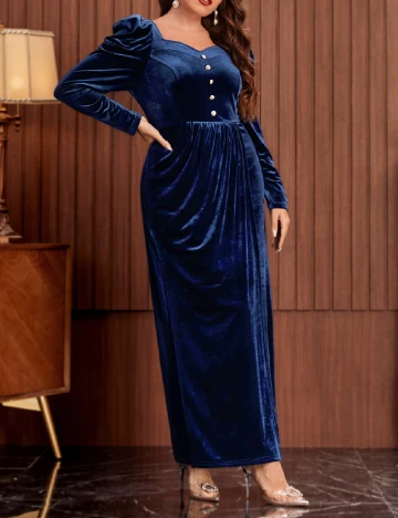 Rochie lunga SHEIN CURVE, bleumarin Albastru