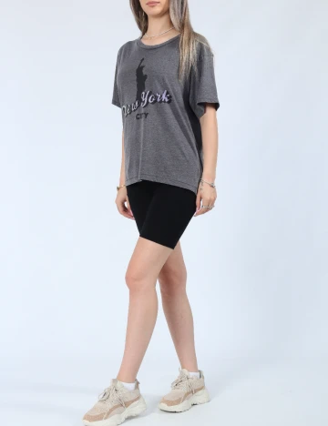 Tricou American Eagle, gri inchis Gri