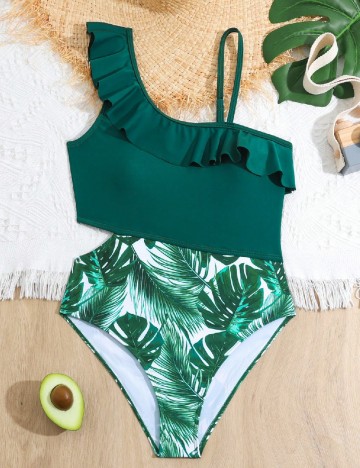 
						Costum de baie Shein Kids, verde