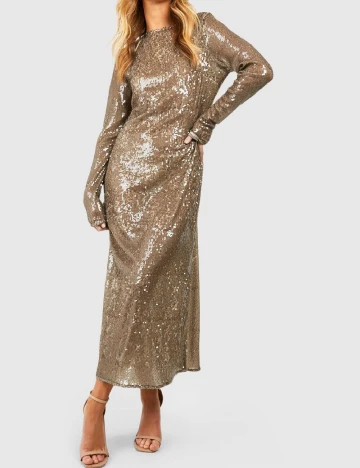 Rochie lunga Boohoo, maro
