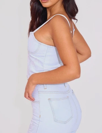 Top PRETTYLITTLETHING, bleu