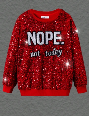 Bluza Shein Kids, rosu