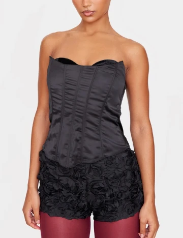 Corset PRETTYLITTLETHING, negru Negru