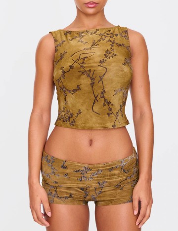 Top PRETTYLITTLETHING, verde
