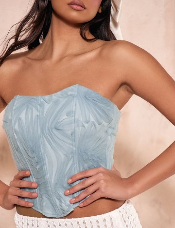 
						Top PRETTYLITTLETHING, albastru