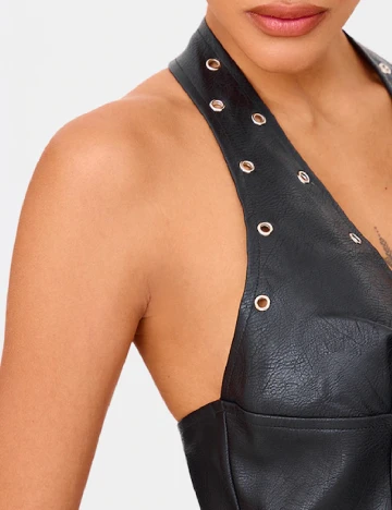 Top PrettyLittleThing, negru Negru