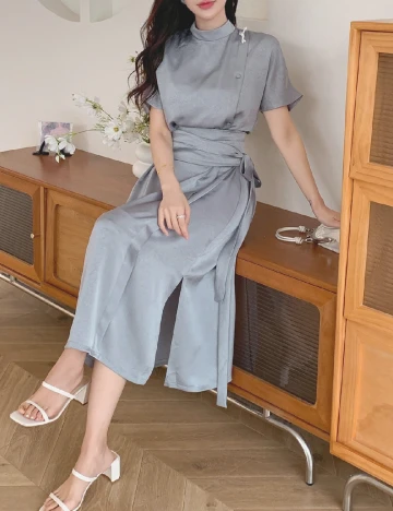 Rochie medie Dazy, gri Gri
