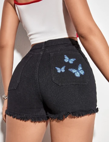 Pantaloni scurti SHEIN, negru Negru