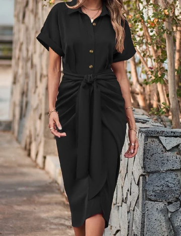 Rochie medie SHEIN, negru Negru