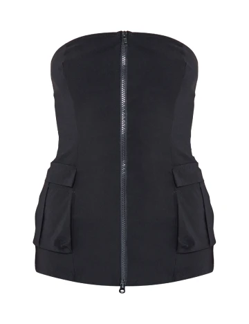 Top PRETTYLITTLETHING, negru