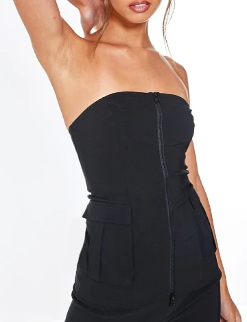 Top PRETTYLITTLETHING, negru