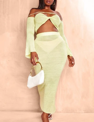 Top PRETTYLITTLETHING, verde